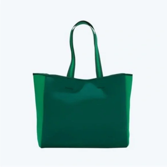 Summersalt Beach Bag Neoprene Green Colorblock Large Scuba